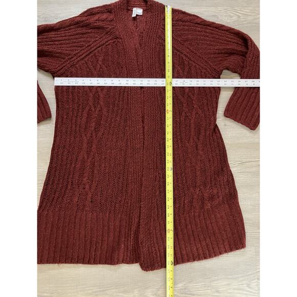 Divided By H&M Long Open Front Knit Cardigan Women’s Size XL - Picture 3 of 6